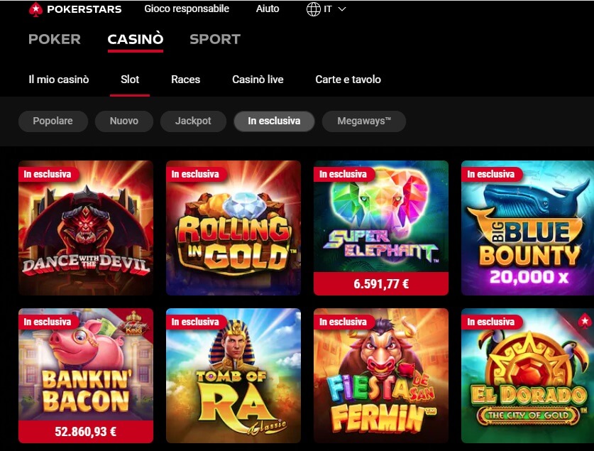 PokerStars Casino - Slot machine