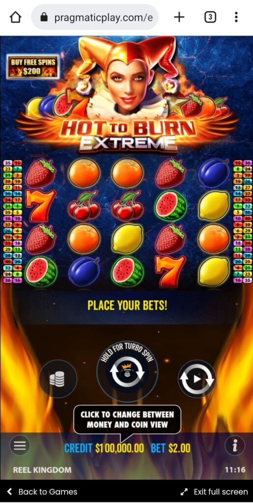 Mobile - slot Hot to Burn Extreme