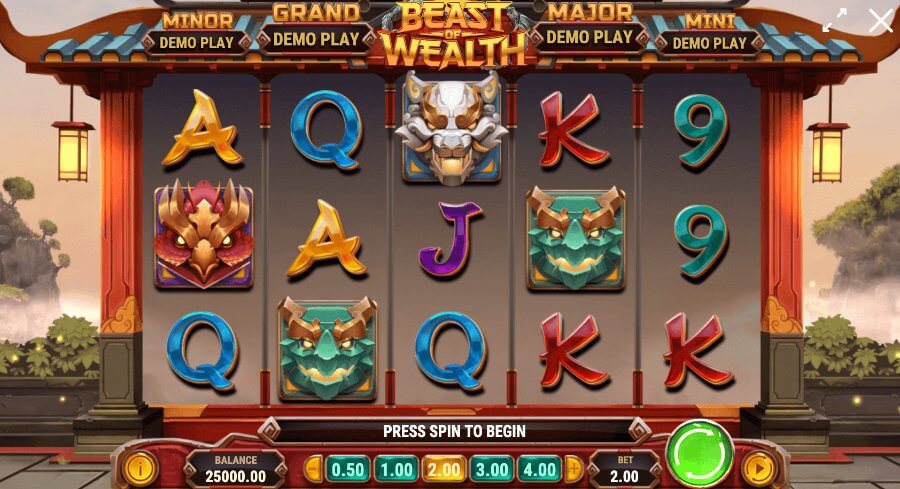 Jackpot slot progressivo Beast of Wealth