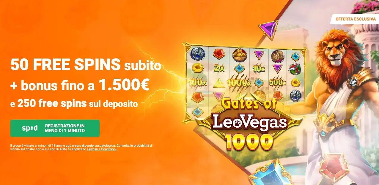 Bonus benvenuto di LeoVegas casinò online