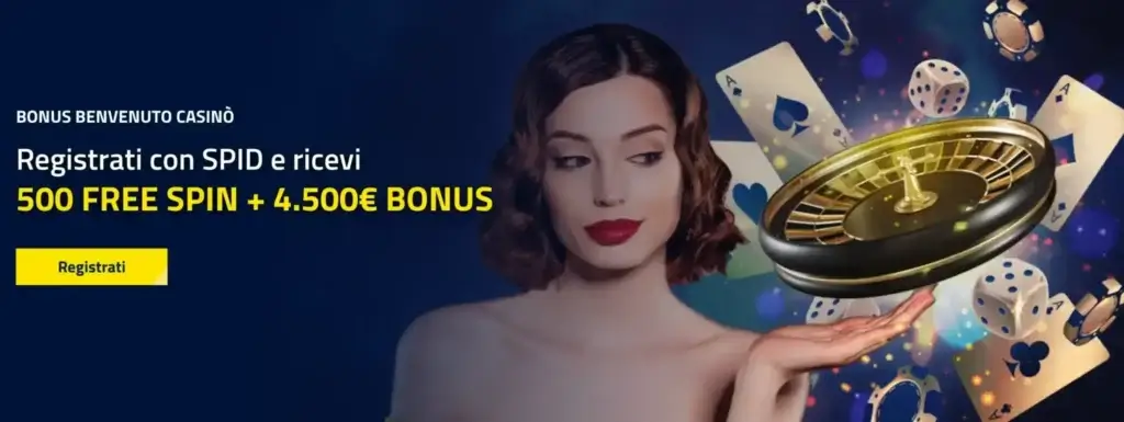 Welcome bonus di Admiral casinò
